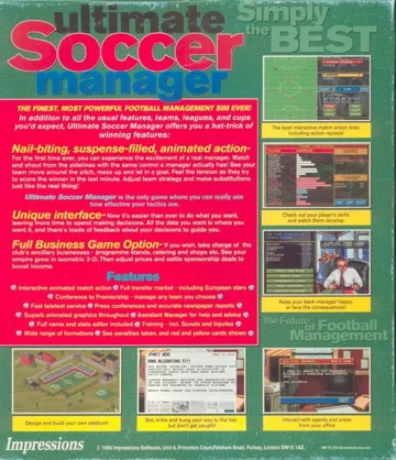 Ultimate Soccer Manager_Disk1 box cover back